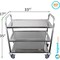 Amgood 34 in. Long x 18 in. Wide Stainless Steel Dining Cart-3 Shelf Heavy Duty Utility Cart on Wheels AMG RP3-2 CART - alternate 3